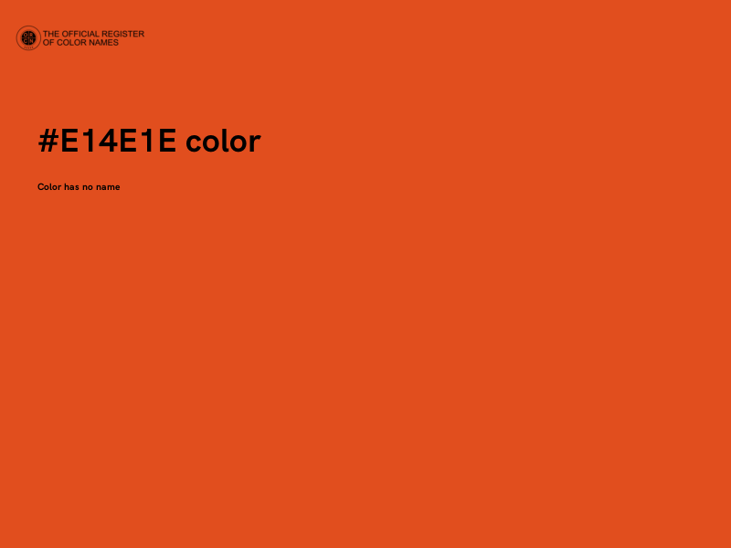 #E14E1E color image