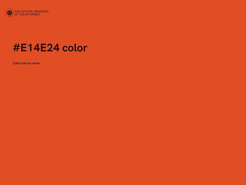 #E14E24 color image
