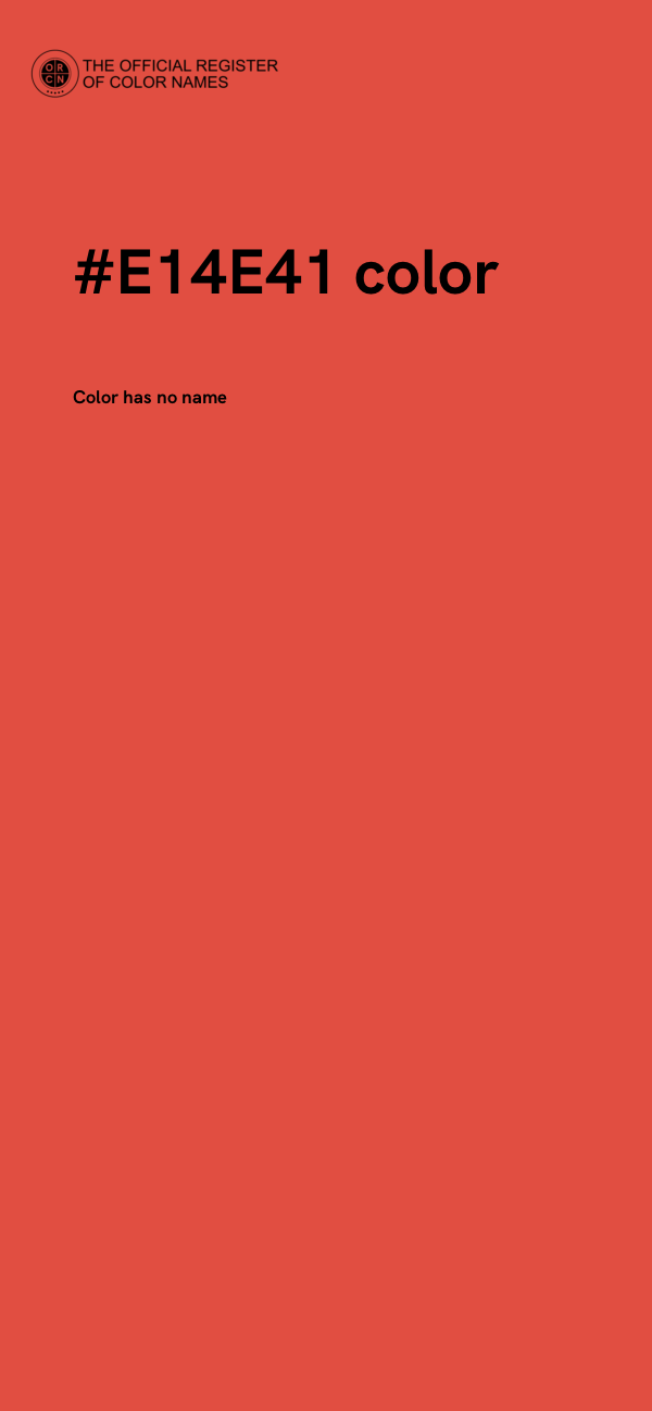 #E14E41 color image