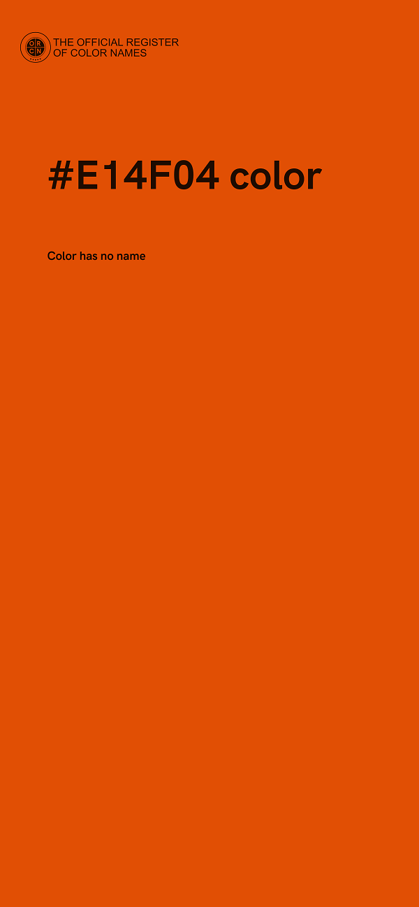 #E14F04 color image