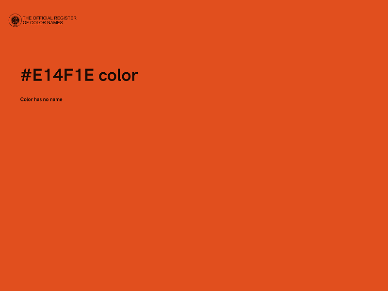 #E14F1E color image