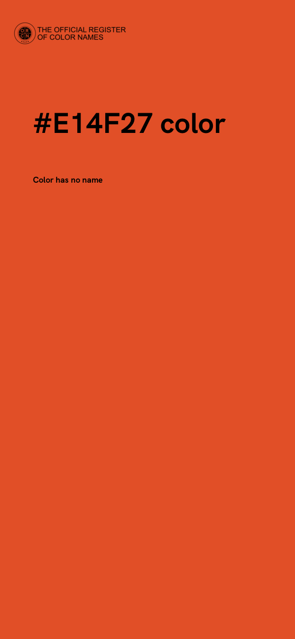 #E14F27 color image