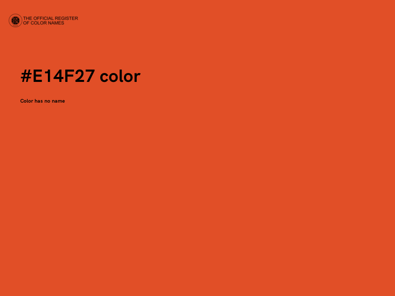 #E14F27 color image