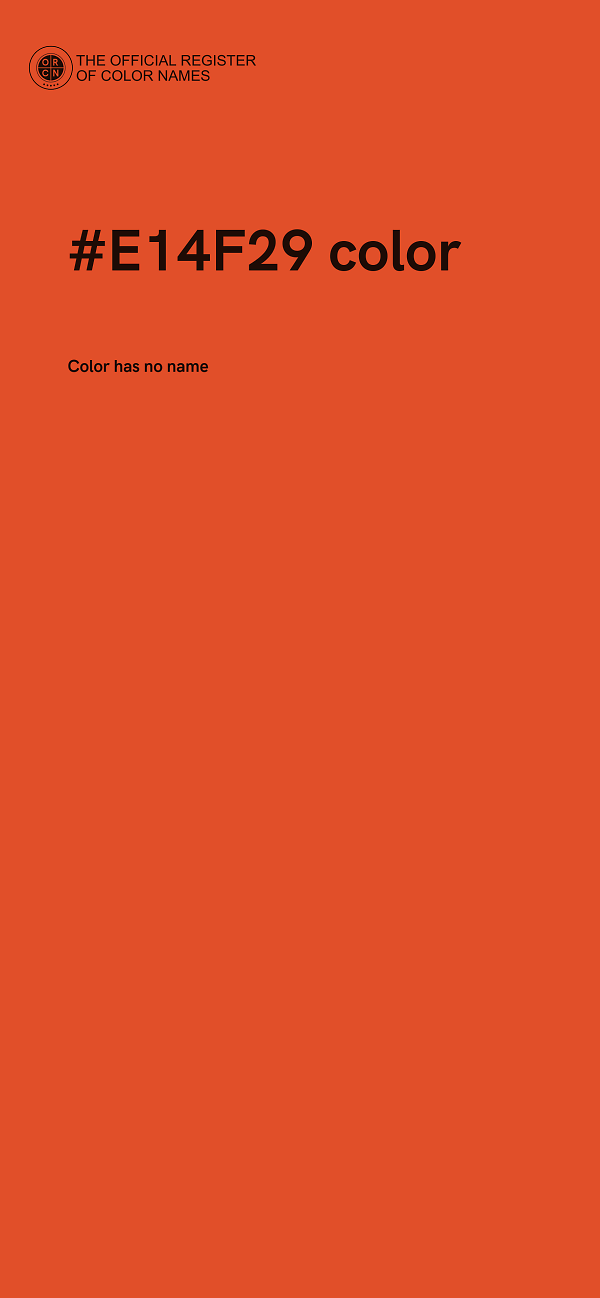 #E14F29 color image