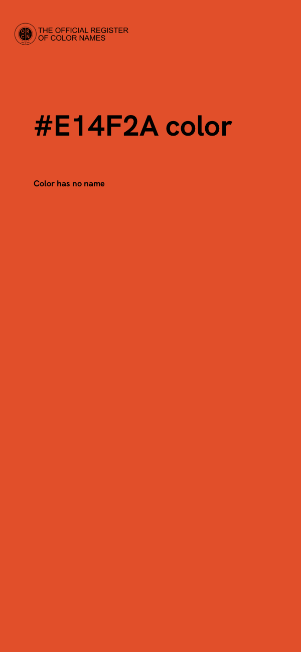 #E14F2A color image