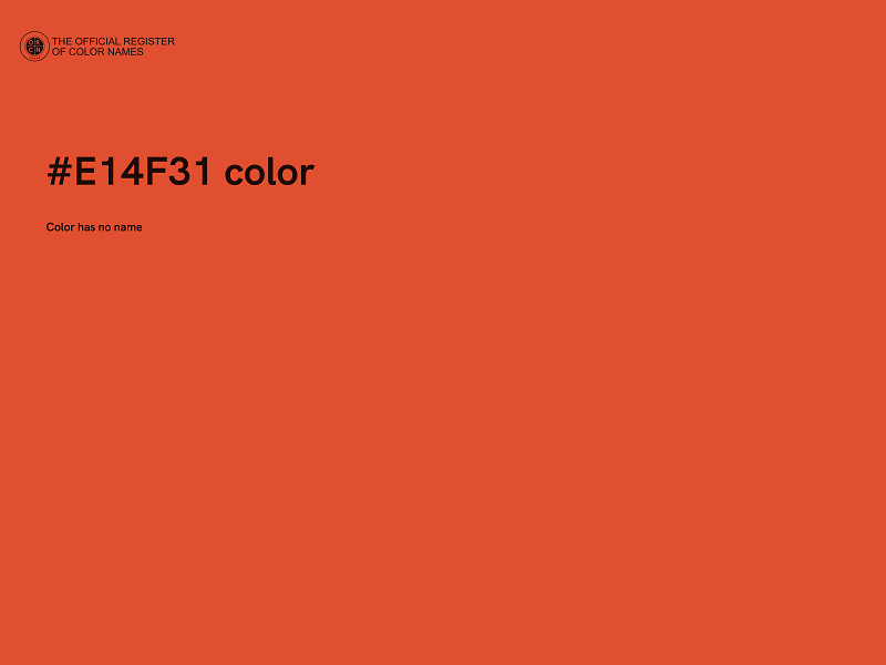 #E14F31 color image