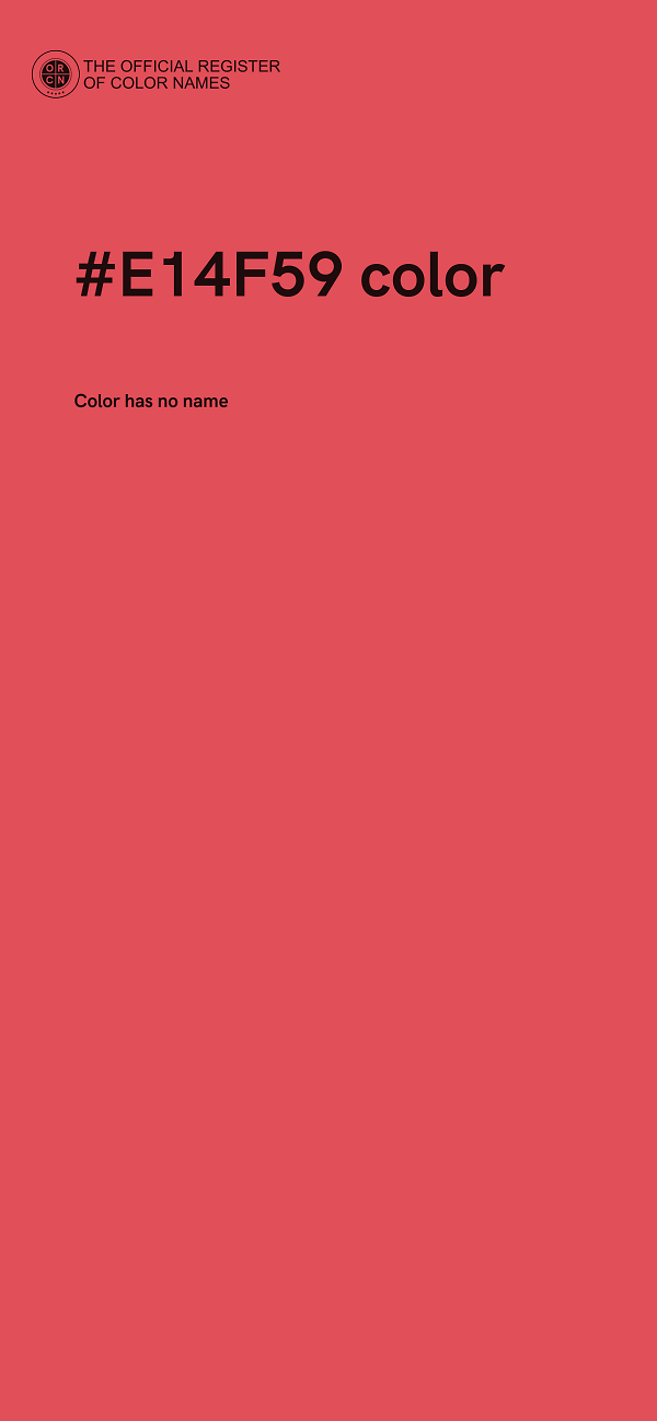 #E14F59 color image