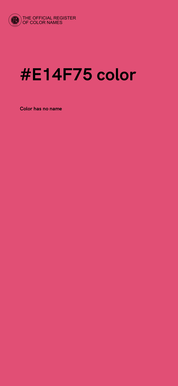 #E14F75 color image