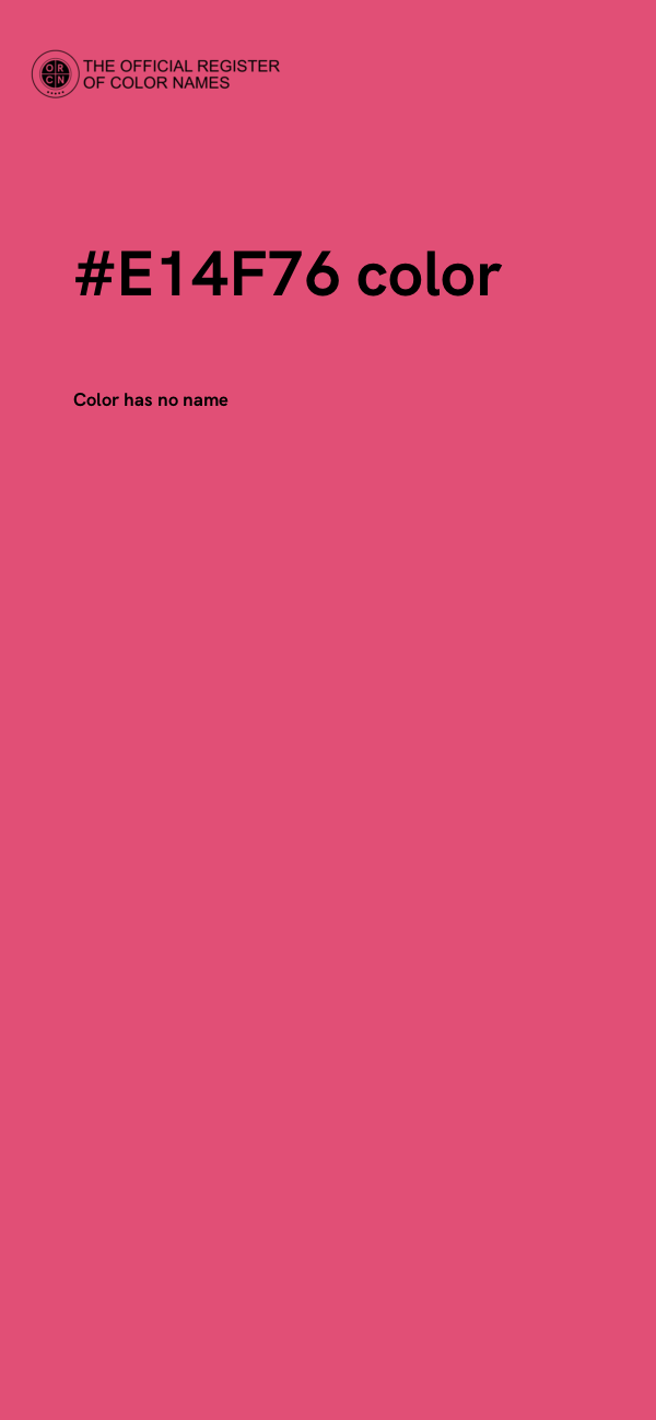 #E14F76 color image