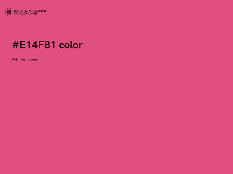 #E14F81 color image