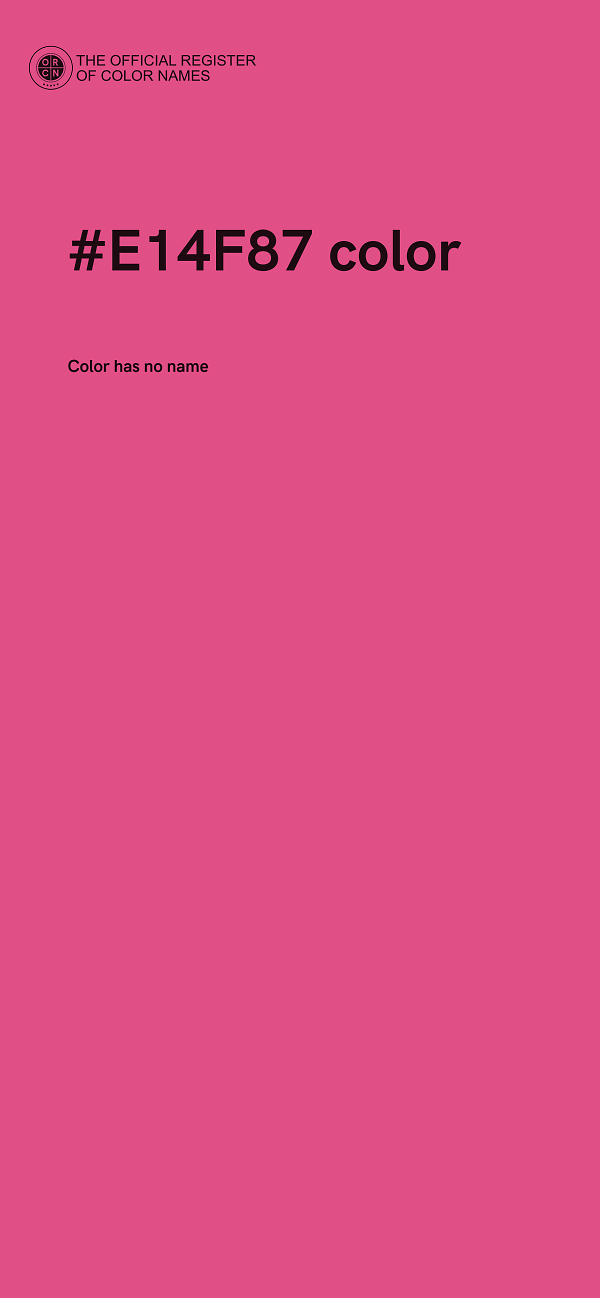 #E14F87 color image