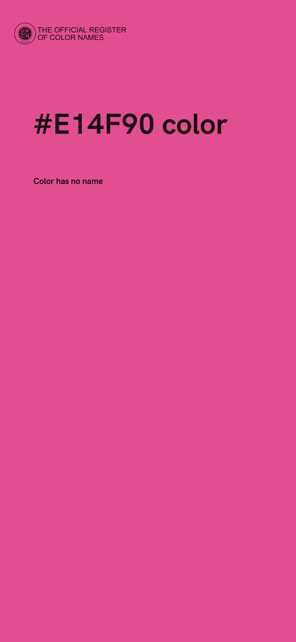 #E14F90 color image