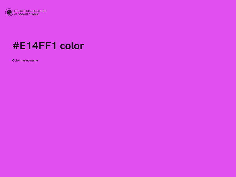 #E14FF1 color image