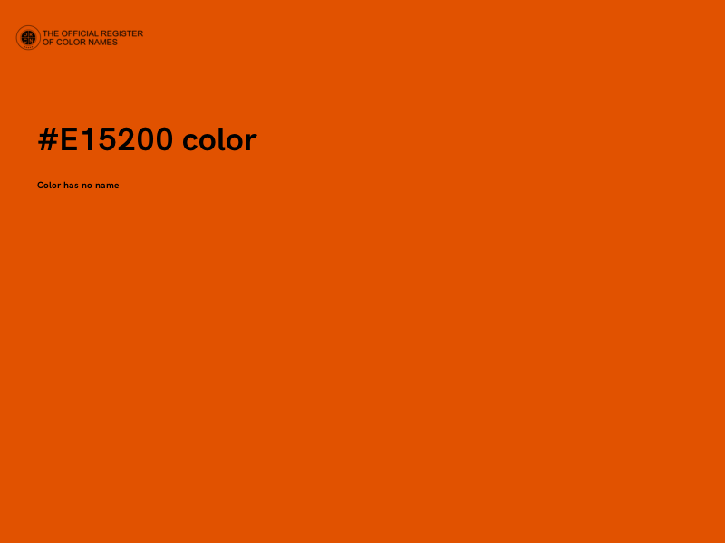 #E15200 color image