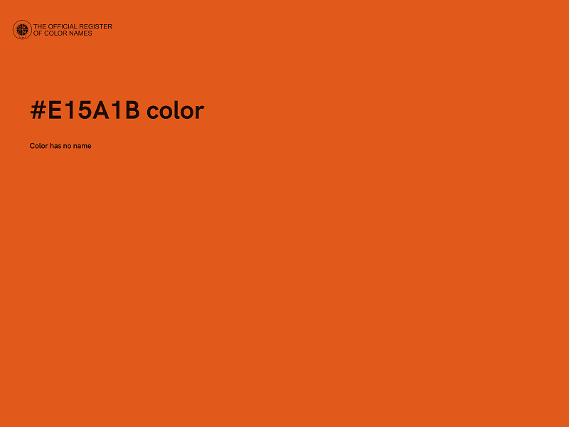 #E15A1B color image