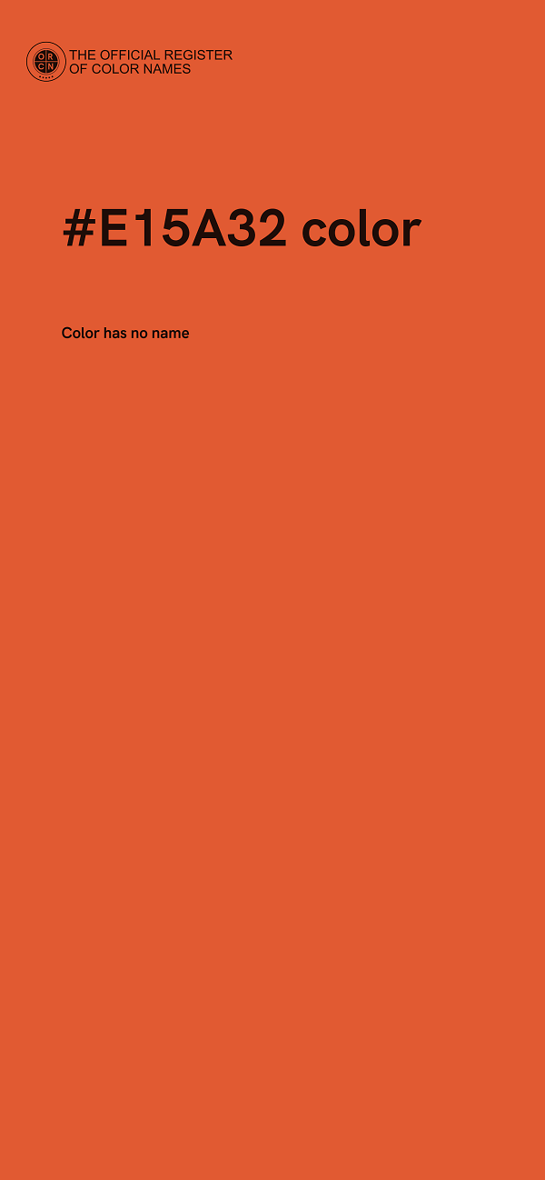 #E15A32 color image