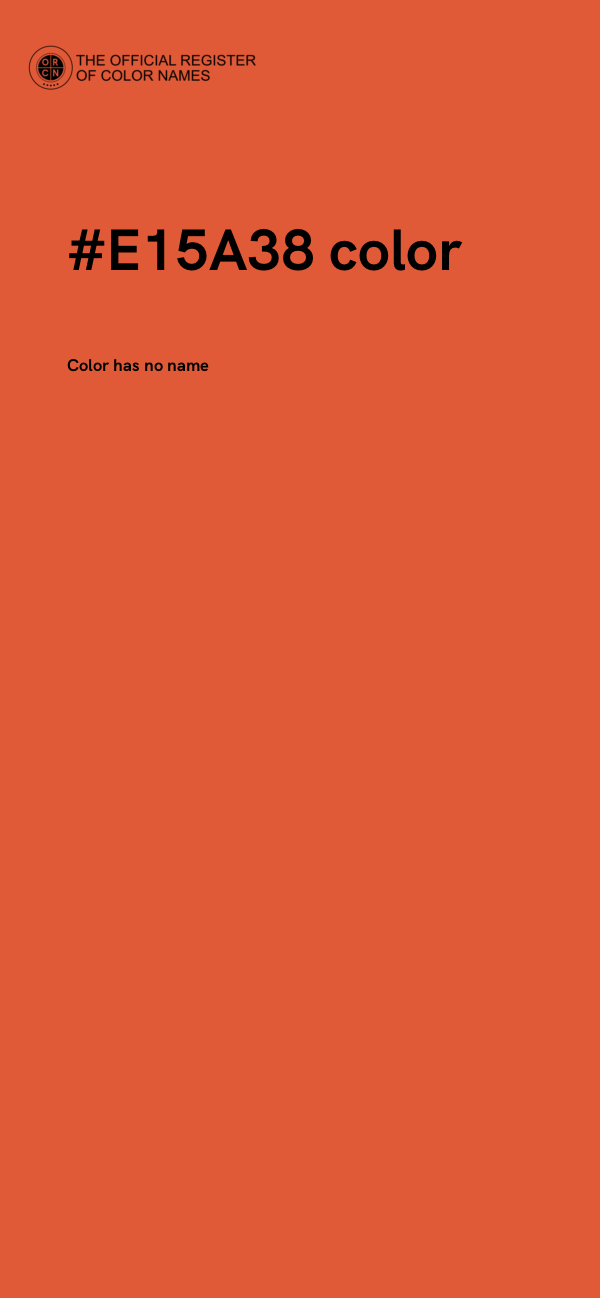 #E15A38 color image