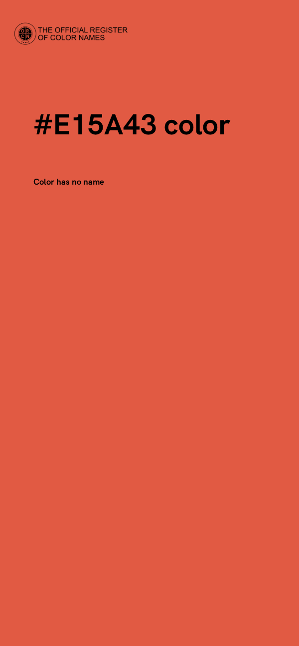 #E15A43 color image