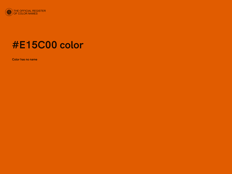 #E15C00 color image