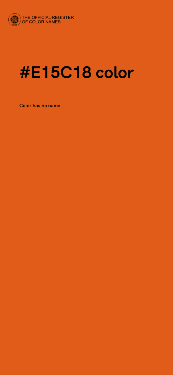 #E15C18 color image