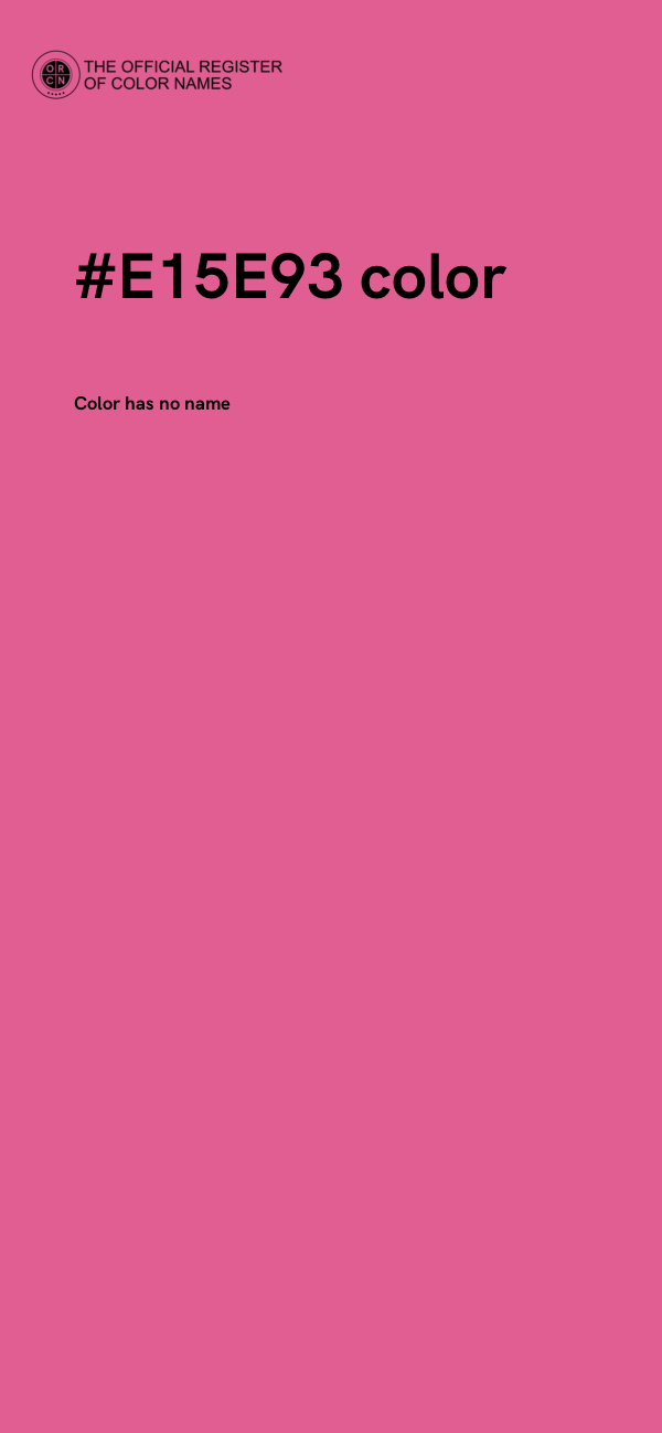 #E15E93 color image