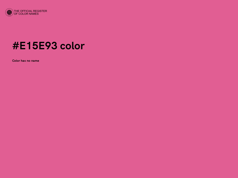 #E15E93 color image