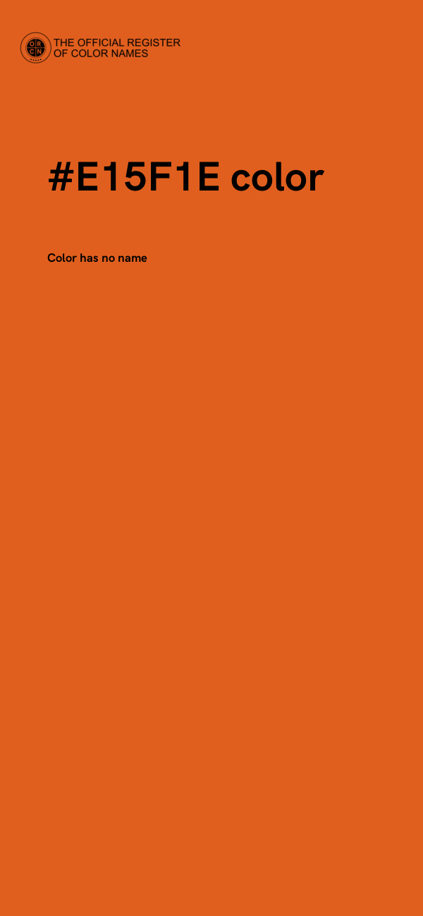 #E15F1E color image