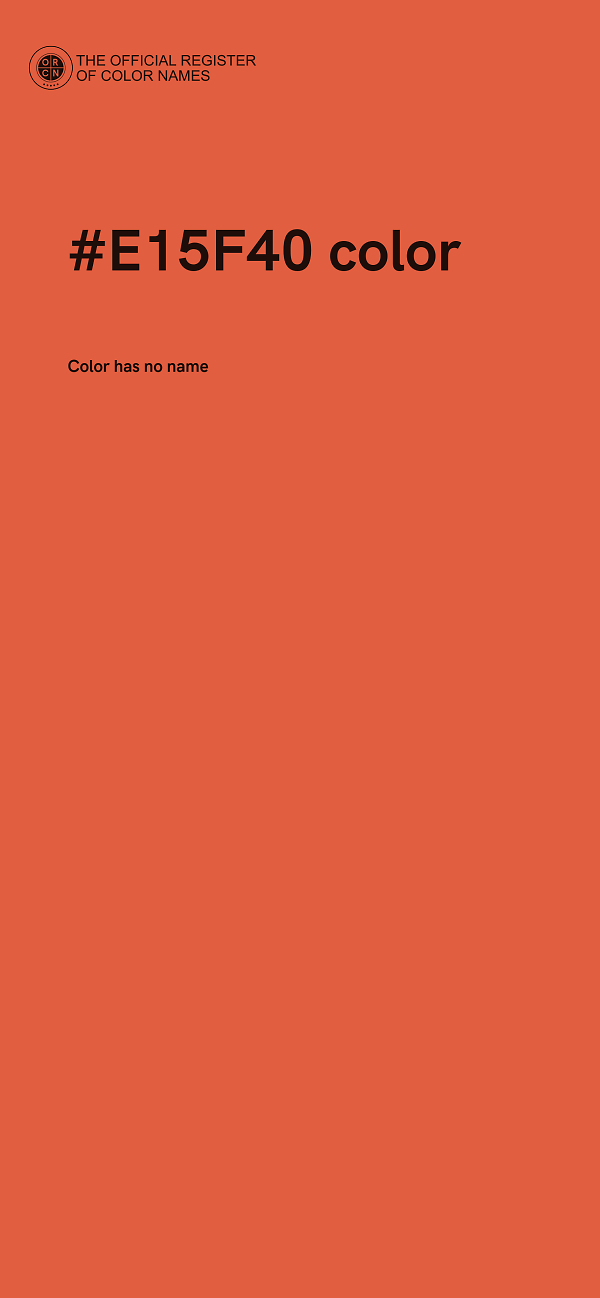#E15F40 color image