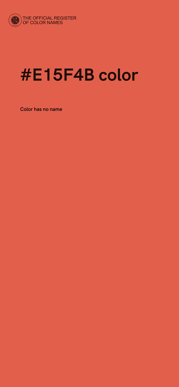#E15F4B color image