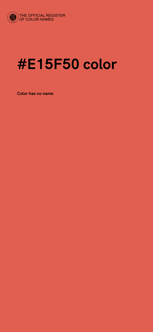 #E15F50 color image