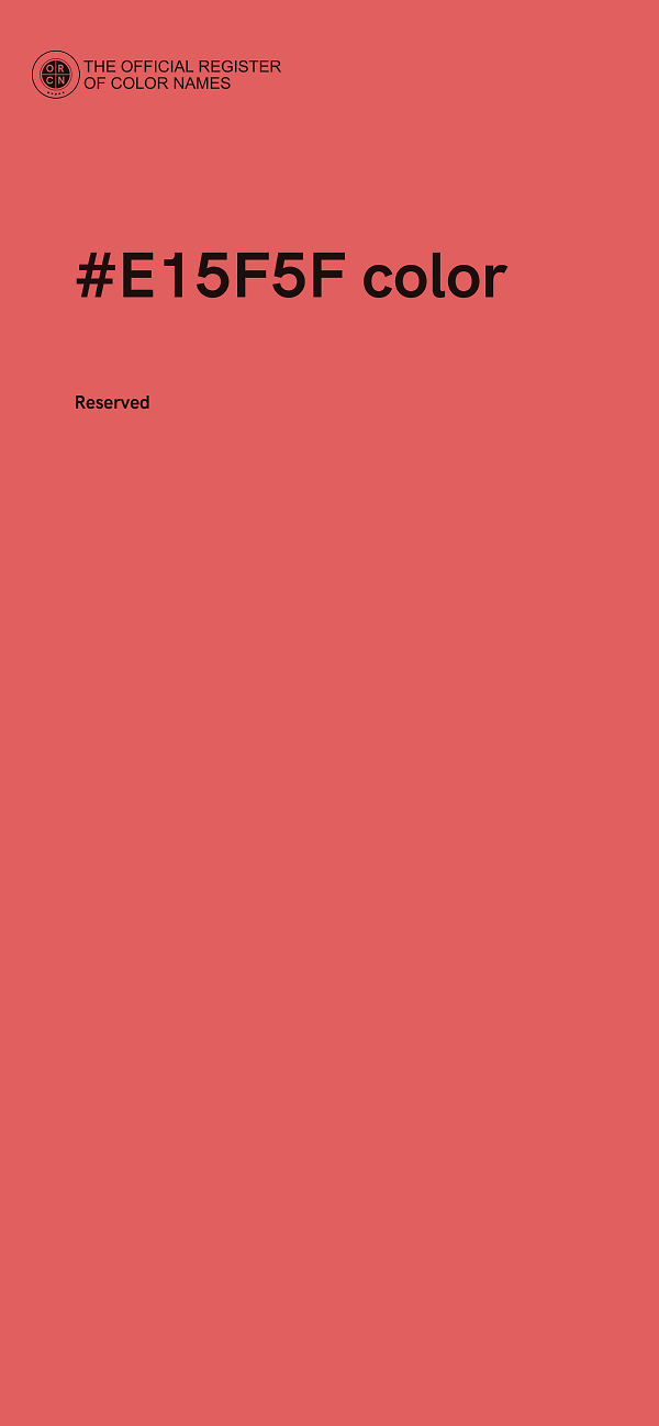 #E15F5F color image