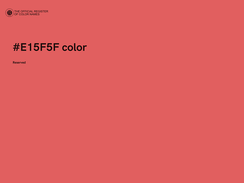 #E15F5F color image