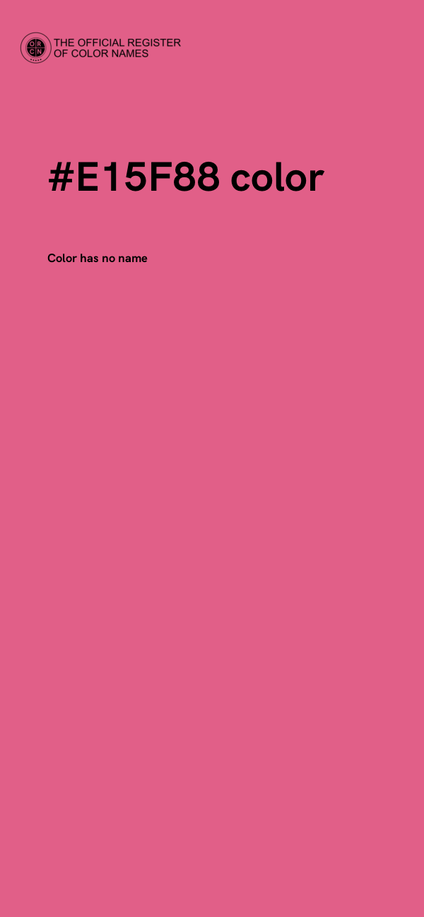 #E15F88 color image