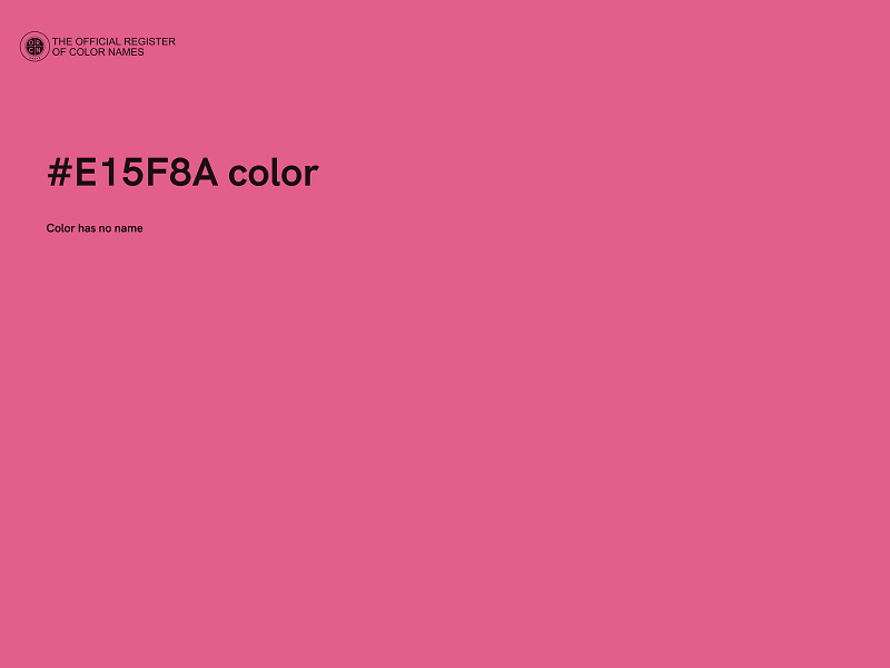 #E15F8A color image