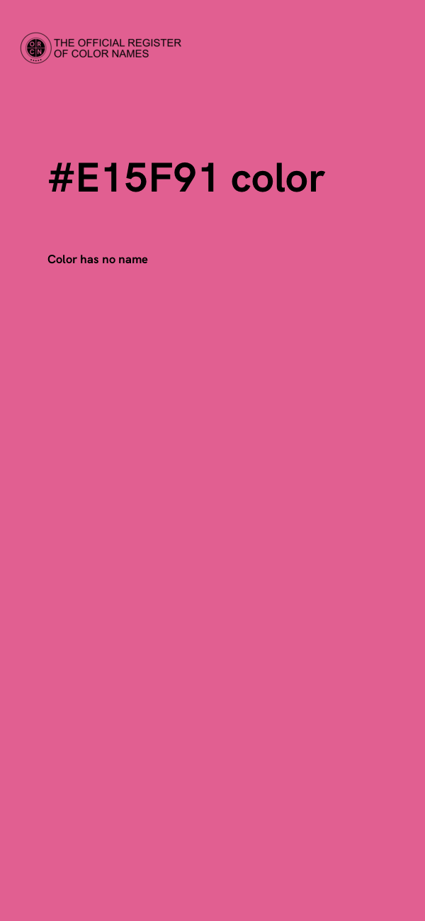 #E15F91 color image