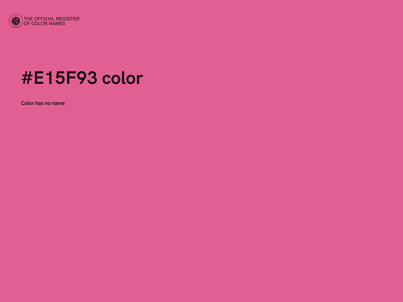 #E15F93 color image