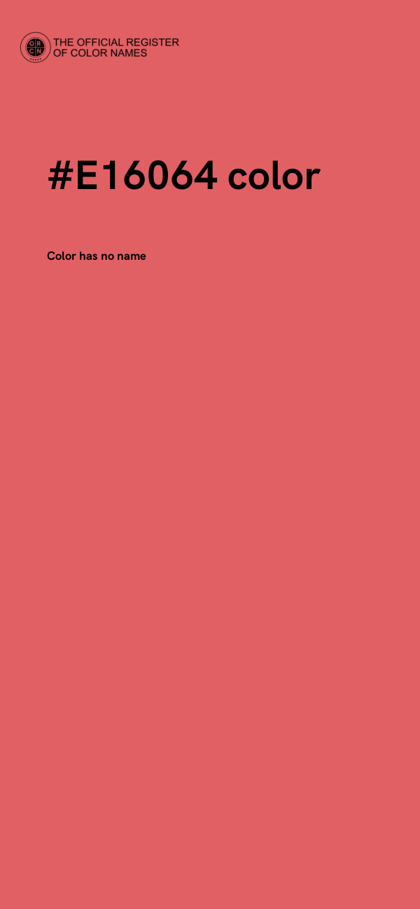 #E16064 color image