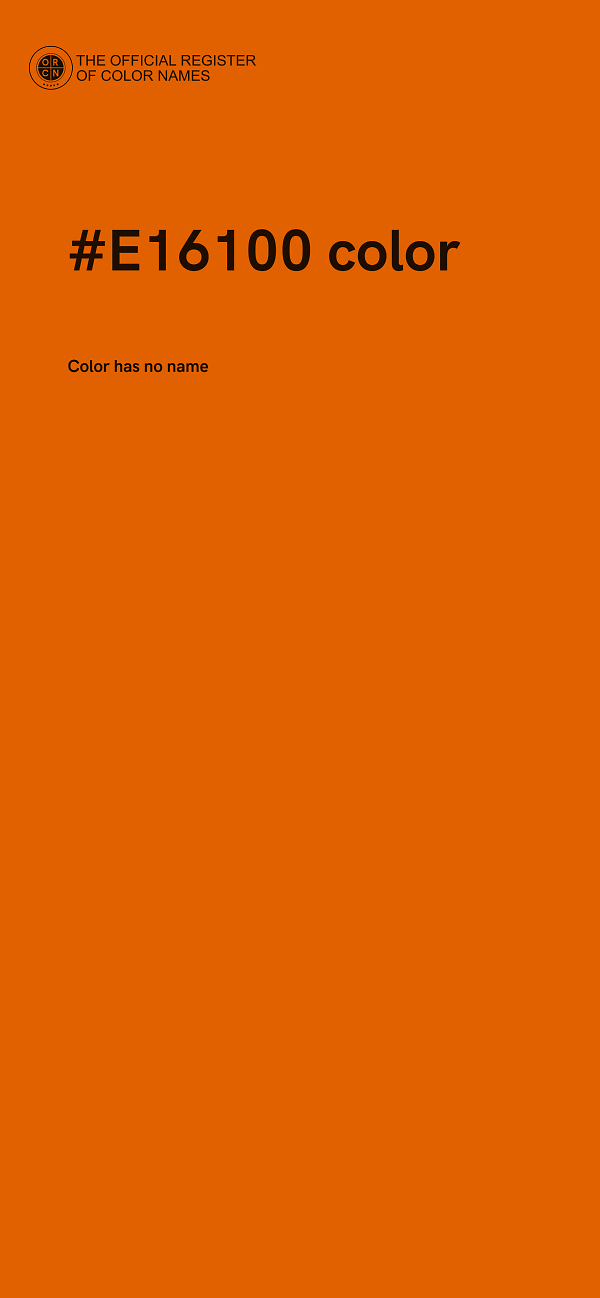 #E16100 color image