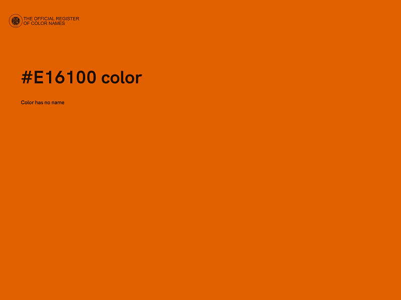 #E16100 color image
