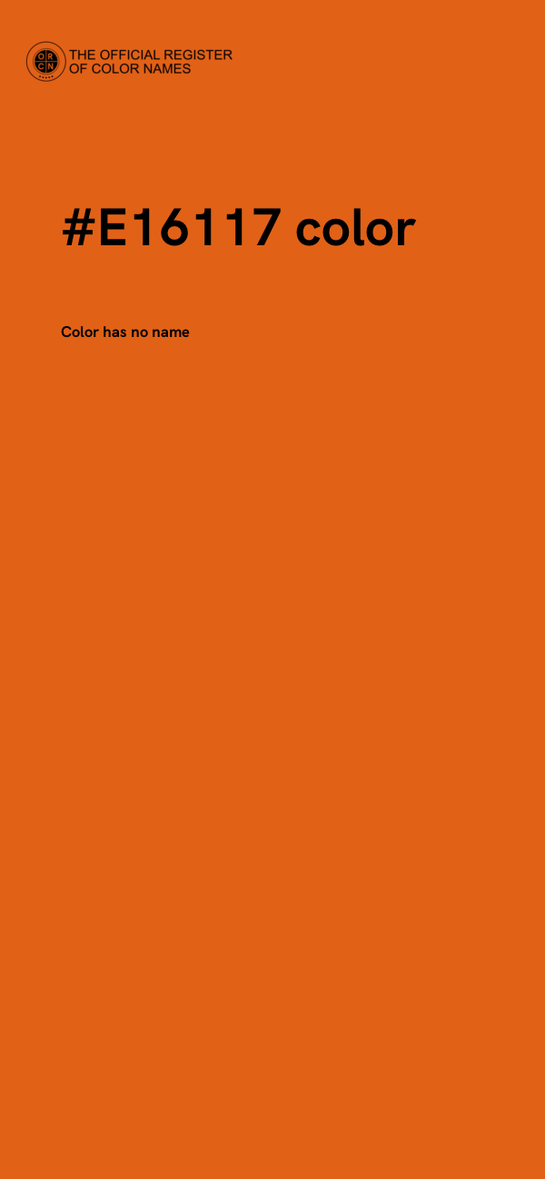 #E16117 color image
