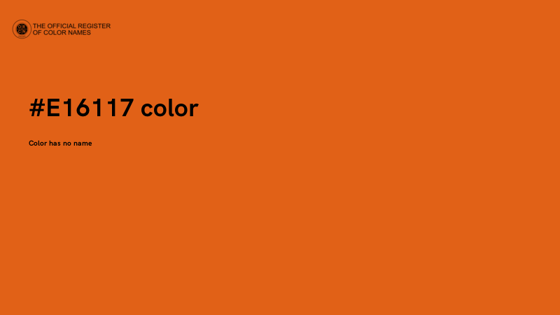 #E16117 color image