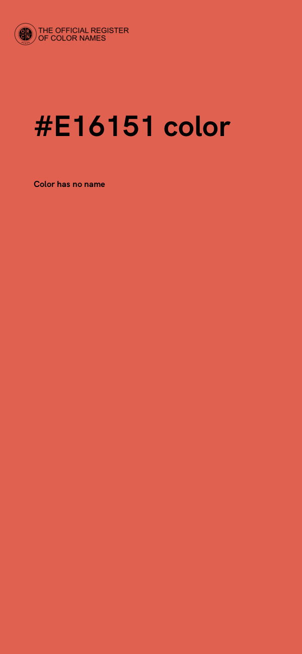 #E16151 color image