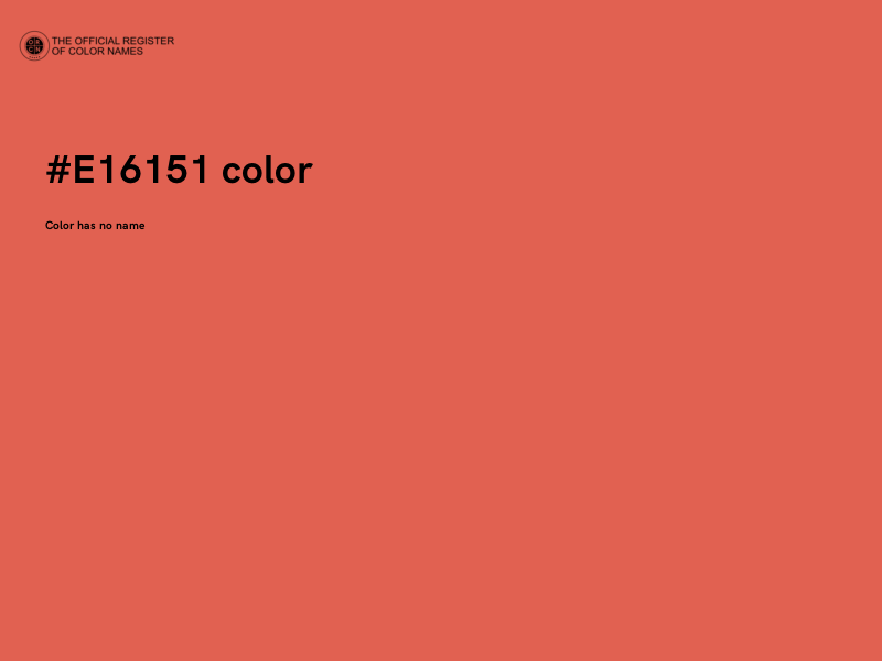 #E16151 color image