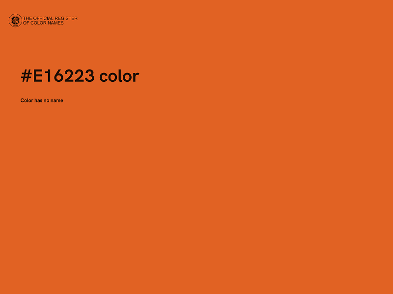 #E16223 color image