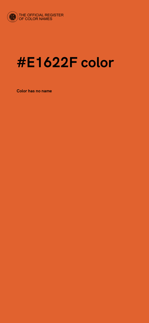 #E1622F color image