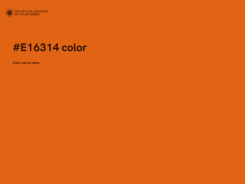 #E16314 color image