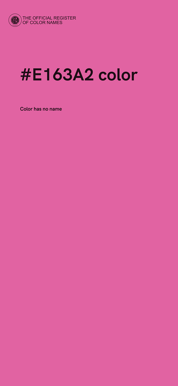 #E163A2 color image