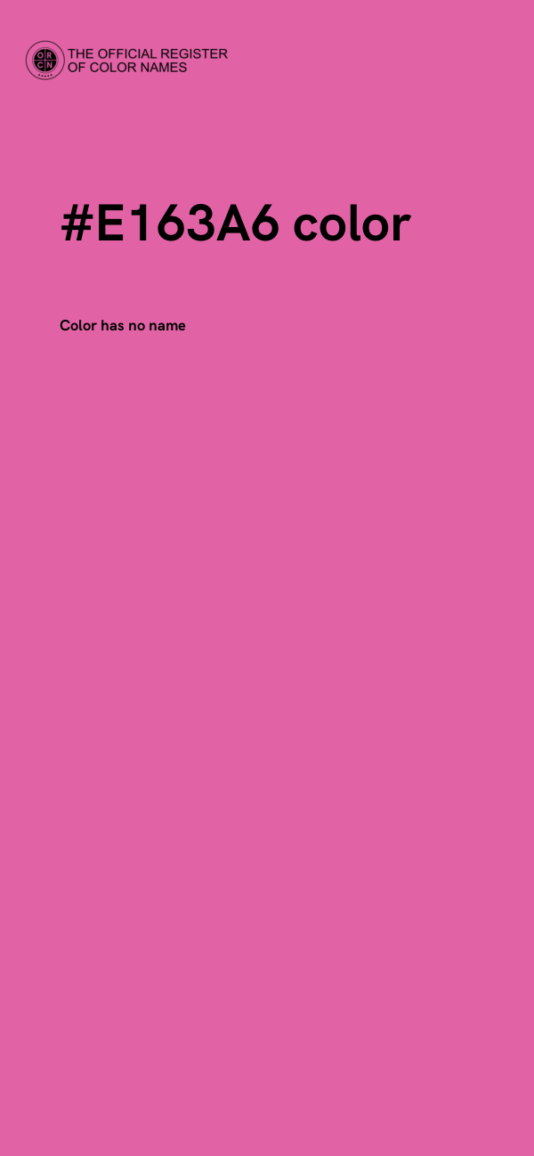 #E163A6 color image
