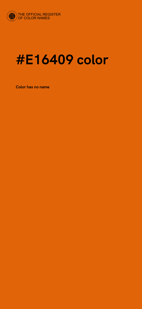 #E16409 color image