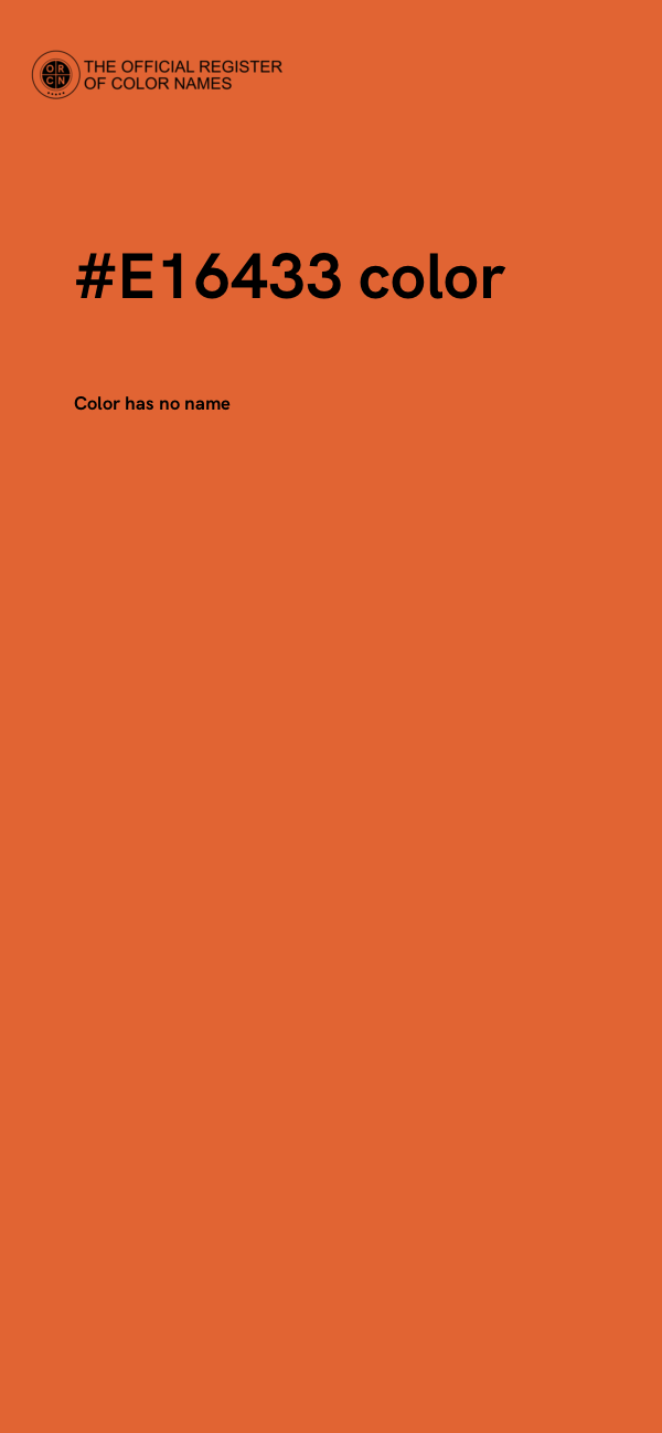 #E16433 color image